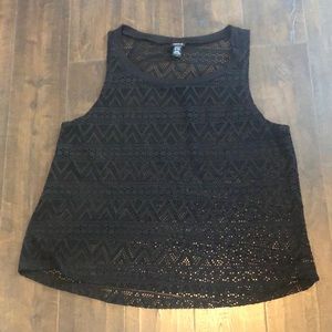 Torrid size 1 black mesh tank top